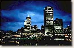 Vancouver nght skyline